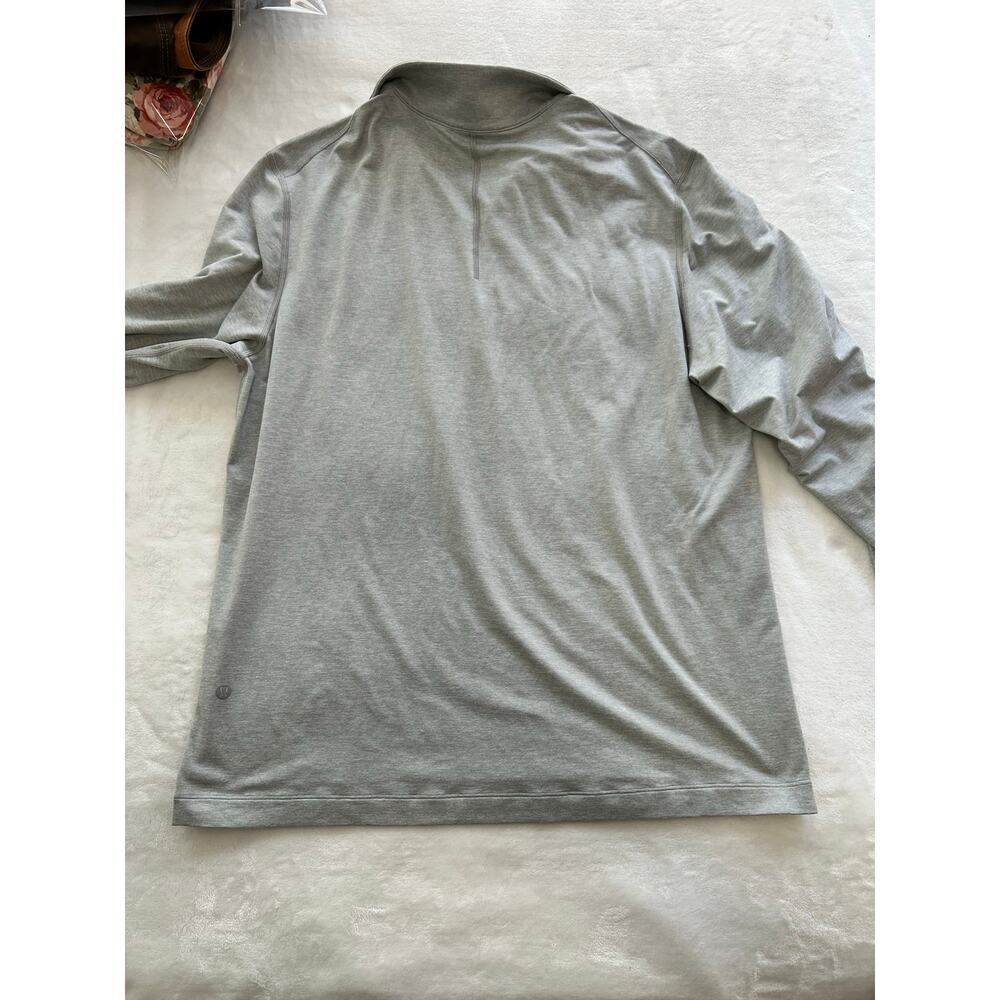 Lululemon Pullover Men's M Gray Metal Vent Tech Quarter Zip Lightweight Training - Picture 2 of 9